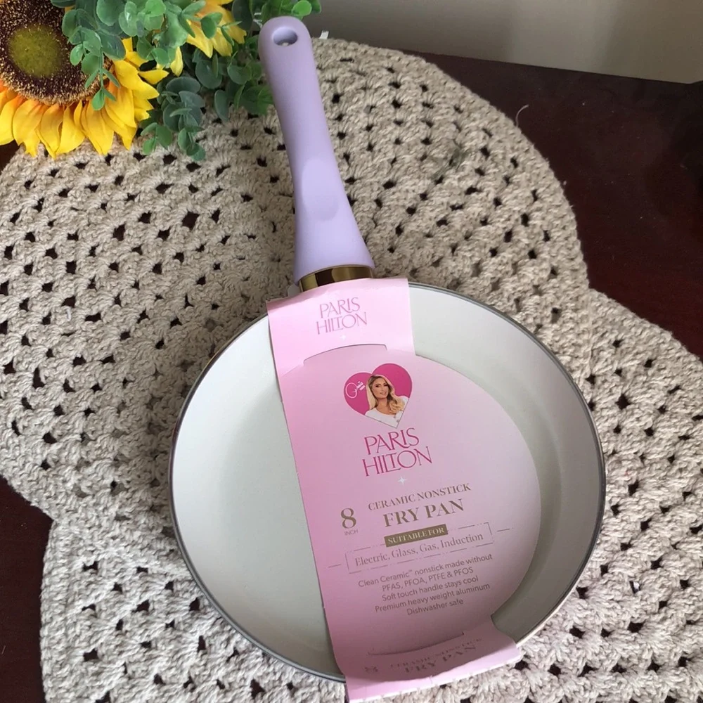 Paris Hilton Purple Ceramic Nonstick 8” Fry Pan - Picture 6 of 6